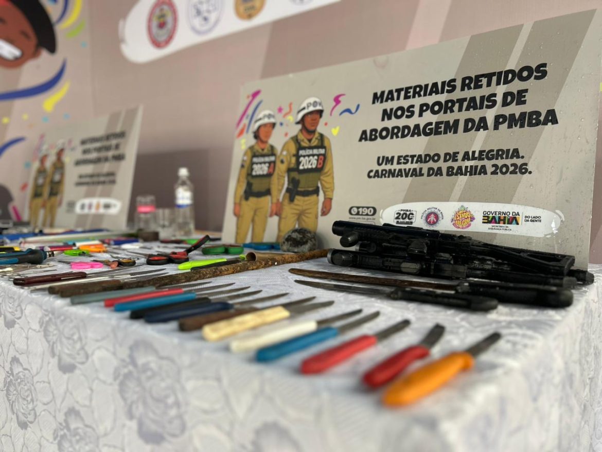 mais-de-500-objetos-proibidos-sao-retidos-nos-portais-de-abordagem-no-primeiro-dia-do-carnaval